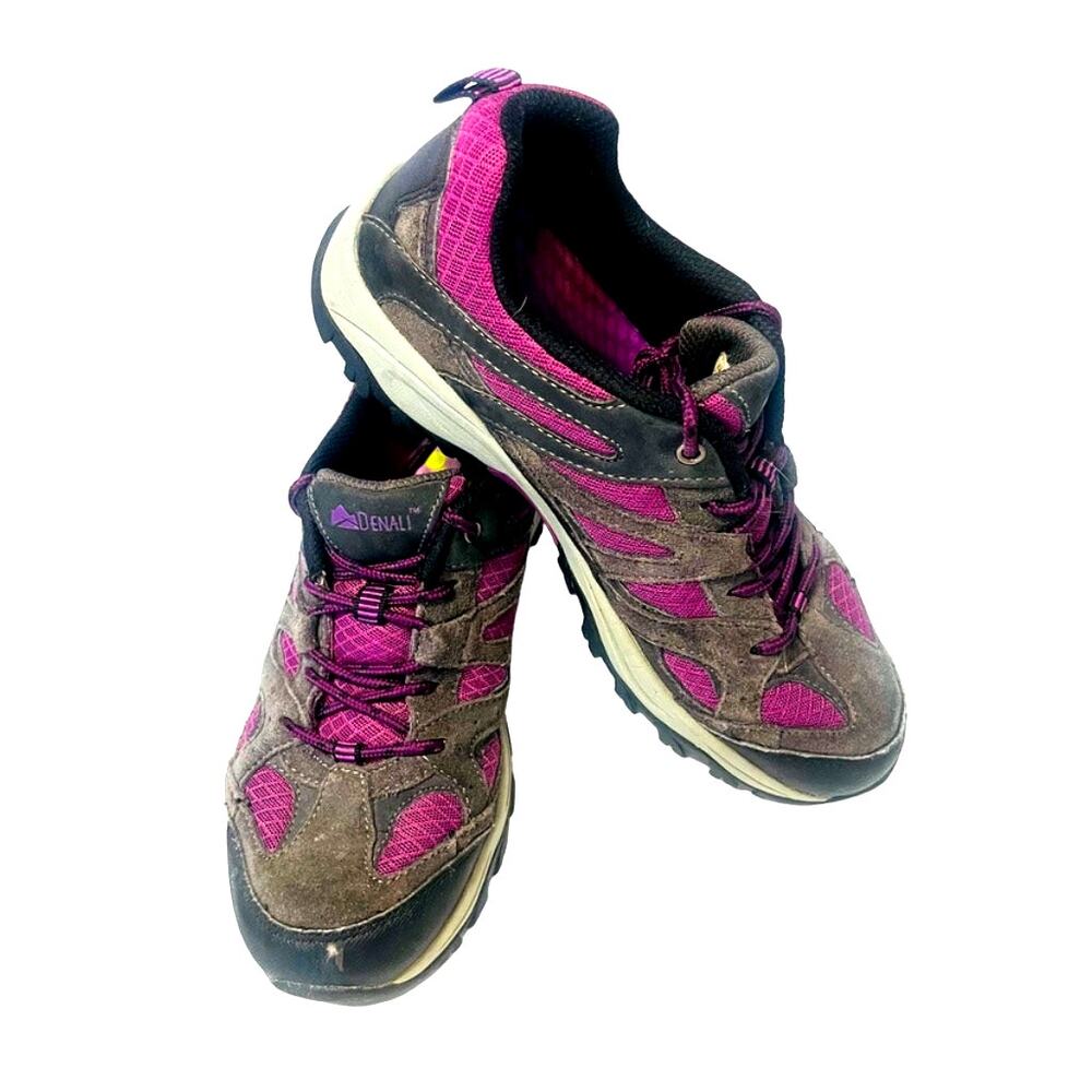 Denali Women's Hiking Shoes Brown Pink Low Top Aggressive Tread Size 8